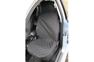 Carseatcover-UK Diamond Quilted Padded Universal Front Driver Car Seat Cover Protector - Single
