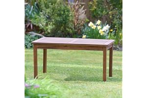 Ptsuker Outdoor Garden Table - Garden Furniture Weatherproof Hardwood Patio Furniture with Anti-Slip Surface,Outdoor Patio Terrance Backyard