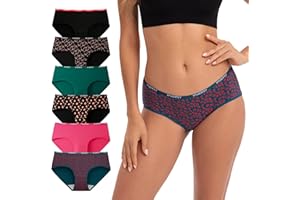 INNERSY Bielizna damska, wygodne majtki bawełniane, wielopak, oddychające majtki, 6 sztuk