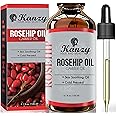 Kanzy Hagebuttenöl Kaltgepresst 100% Rein 120ml Rosehip Oil Wildrosenöl für Haut Haare Nägel Gesichtsöl Körperöl Vegan Hexanf