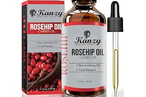 Kanzy Rosehip Oil for Face 120ml Rosehip Oil Cold Pressed Rose Hip Oil for Face 100% Pure Vegan Cruelty Free for Skin, Hair, 