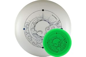 Eurodisc 175 g Nightglow Organic Ultimate Frisbee Disc Moon księżyc świecący fosforyzujący, świeci w ciemności (niebieski)