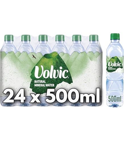 Volvic Natural Spring Water, 500ml- Bottles (Pack of 24) : Amazon