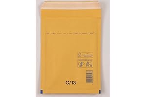 GPACK 100 Stück Luftpolsterumschläge Luftpolstertaschen Versandtaschen Gr. C3 / DIN A5/B6+ (170 x 225 mm außen) Farbe braun