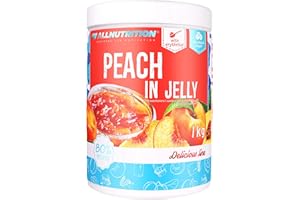 ‎ALLNUTRITION ALLNUTRITION Früchte in Gelee Zuckerfrei & Kalorienarm - Süßes Dessert mit großen Fruchtstückchen für leichteren Muskelaufbau - 1er Pack 1000 gPfirsich