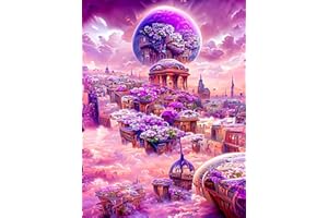 KUIZHEN Diamond Painting Kits, 5D DIY Full Dril Kristall Malerei, 30 x 40cm Diamond Painting Strass Kreuzstich Stickerei Handgemachtes Painting für Geschenke Wand Wohnkultur (Fantasy Schloss)