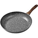 Rainberg 32cm Frying Pan, Granite Frying Pan Nonstick Coating, Anti-Scratch Pans, Non-Stick Frying Pans, Induction Compatible