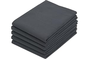 ZOLLNER 5 strofinacci da cucina - cotone in 50x70 cm - canovacci assorbenti e robusti - a righe grigie scuro - lavabili a 60°C - Qualità gastronomica - Certificato OEKO TEX (R)