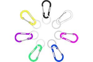 WAPAG Mosquetón 5cm Mini Llavero Primavera Acortar Gancho Llavero para Llaves Otros Artículos Pequeños Diariamente Adentro o Vida al Aire Libre Clasificación para Hamacas Cámping Senderismo