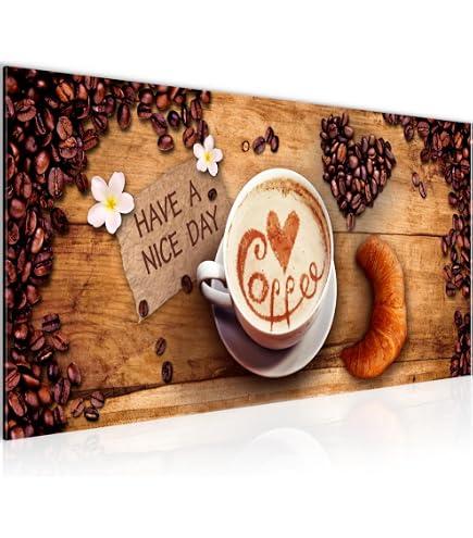 Runa Art Quadri Moderni Caffè Cucina 1 Pezzo L'immagine Tela Non Tessuta Soggiorno Corridoio Be Happy Marrone 020712a