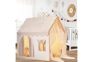 MHWGO Tienda de Campaña Infantil, Tienda de Campaña de Princesa, Infantil Tela de Juegos, Tienda de Princesa Castillo, Casa de Juegos para Interiores y Exteriores, Tienda para Niños Niñas 3 a 13 años (A)