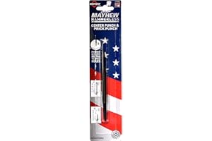 Mayhew Tools 17354 Herramienta sin martillo, punzón central de 3/16 pulgadas y punzón de 5/32 pulgadas