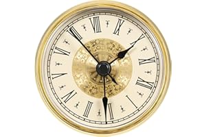 Hicarer Orologio con numeri romani da 70 mm, con finiture dorate, movimento al quarzo