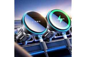 LISEN Magsafe uchwyt samochodowy, magnetyczna ładowarka bezprzewodowa 15W | bez ładowarki samochodowej, Magsafe samochodowy telefon dla iPhone 15 14 13 Pro Max Plus