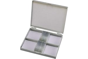 Bresser Mikroskop Dauerpräparate 25 Stück in Kunststoffbox, Lernpräparate aus der Biologie