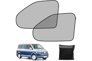 ZWPARTS Magnétiques Moustiquaires pour Fenêtre Latérale Remplacement pour VW T5 T6 T6.1 California, Moustiquaire pour Porte Avant (Paire), Empêche Insectes Entrer, Maille Anti-Insectes Magnétique