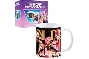 KPop Demon Hunters Officiel Huntrix Mug 315ml, Tasse Thé & Café Céramique, Kawaii Idee Cadeau (Blanc Honmoon)