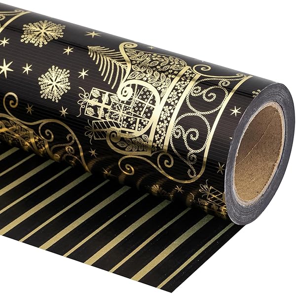 Papier Cadeau Noel Gros Rouleau 15m Holegilly Double Face Anniversaire Emballage Papier Rouleau - Mini Rouleau - 43,9 Cm X 10 M - Violet 50 Ans Avec Paillettes Feuille Métallique/rayures (4,39 M² Papier Cadeau Rose