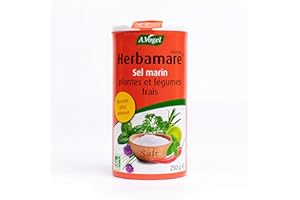 A. VOGEL - Herbamare® Intense - Sel marin, plantes et légumes frais - Assaisonnement sain et bio - Goût Intense et Corsé - Vegan - 250 g - Fabriqué en France, à Colmar (Alsace).
