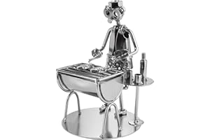 BRUBAKER Vite Uomo Grill per barbecue - Grill Master Fish - Fatto a Mano in Ferro Figura Uomo di Metallo - Metallo Figura Idea Regalo per i Cuochi e Grillers
