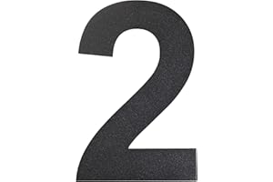 nanlyiau números 12in/30.5cm números casa exterior negro número de casa moderna inoxidable.hecho de acero inoxidable sólido 304.Apariencia flotante(black 12in2)