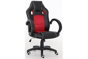 Millhouse New Designed Racing Sport Swivel with Back Support Office Gaming Chair X2710S (Black-Red)