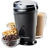 Andrew James Electric Coffee Grinder, Bean, Nut & Spice Grinder, Powerful Compact Coffee Bean Grinder for Home Kitchen, One T