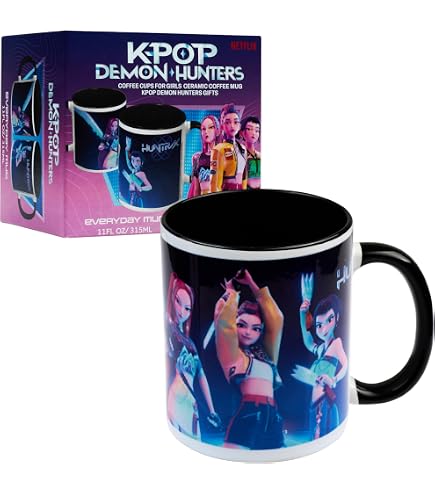 Pyramid International Tasse K-POP Demon Hunters - Céramique Noire 315 Ml - Motif HunTRIX