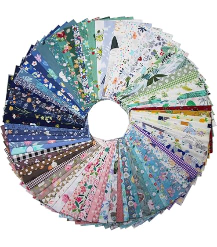 Lot De 31 Tissus Coton Uni 30x25 Cm - Patchwork Quilting Couture DIY - Multi-Couleurs