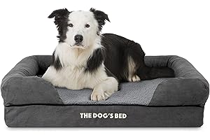 THE DOG'S BALLS The Dog’s Bed, Premium Plush Orthopaedic Memory Foam Waterproof Dog Bed, Eases Pet Arthritis & Hip Dysplasia Pain, Therapeutic, Supportive Dog Bed, Washable Covers