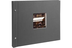 goldbuch Bella Vista Álbum de Tornillos, Lino, Gris, 39x31 cm