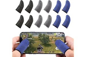 Newseego PUBG Mobile Game Controller Fingerhülle, Atmungsaktiv Anti-Schweiß-Soft-Touchscreen-Fingerhülle Sensibles Schießen und Überlebensregeln Anstreben/Knives Out für Android & IOS [12 Pack]