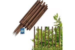 KOTARBAU® Rabattkant - Trädgårdspalissad - 230 x 80 cm - Kieferträ - Brun - Rabattkant Trä Rulle - Staket Trä - Gräsmattekant