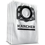 Kärcher Sacchetto Filtro in Vello Compatibile con Aspiratori solidi liquidi WD 4/5/6, Confezione da 4 Pezzi