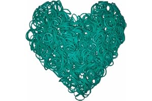 Yowamho 900 gomas elasticas Verde hierba con 24 S-clips y 1 ganchillo pequeño, gomas elásticas para pulseras.