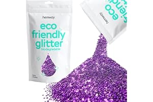 HEMWAY Paillettes biodégradables violettes respectueuses de l'environnement À base de plantes Bio Extra Chunky pour le visage Corps Cheveux Artisanat Résine Festival 100g / 3.5oz