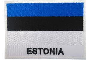ELLU Toppa ricamata con bandiera dell'Estonia, da applicare con il ferro da stiro