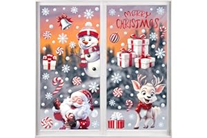 DERAYEE Fensterbilder Weihnachten,Christmas Window Decoration,Weihnachten Fenster für Weihnachtsdeko