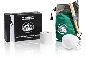 ‎VERTICAL FELLOWS Professional Climbing Box mit Chalkbag Chalkball Climbing Brush und Sportstape