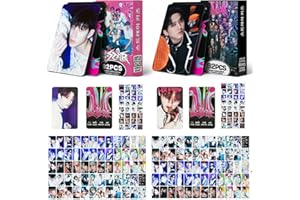 CRUNIER Stray K-Pop karty kolekcjonerskie, 184 sztuki, zawiera 120 kart fotograficznych K-pop Boygroup i 64 naklejki, wysokiej jakości przedmioty kolekcjonerskie dla fanów muzyki, koreańskie boyband