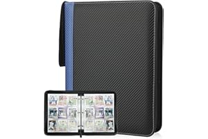 Deoyibu Trading Card Album for 900 Cards, Scrapbook with 9 Compartments, 50 Pages for Card Organiser, Card Binder Made of PU, Trading Card Folder for Sports Cards, MTG, TCG, Yugioh Cards etc. Blue