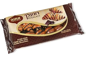 ACHVA Rugelach Pastries | Chocolate Croissant | Chocolate Babka Bread | Breakfast Pastry | Dairy & Nut Free | Unique for Holidays & Birthdays - 400g (2 pack)