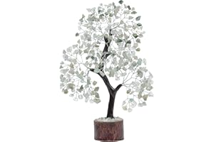 PYOR Jade Stone Bonsai Tree, Real Crystals And Stones, Crystal Tree Decor, Spiritual Gifts For Women, Money Desk, Decorations Living Room, Office Decor Green Jade-sw