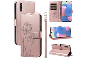 Bravoday Handyhülle für Samsung Galaxy A50 / A30S / A50S Hülle, Premium PU Lederhülle Klappbar Tasche Klapphülle mit Magnet Kartenfach Standfunktion Schutzhülle für Galaxy A50 / A30S / A50S, Roségold