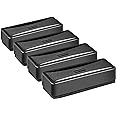 Amazon Basics White Board Eraser, Dry Erase Whiteboard Erasers for Office, Home and Classroom, Black, 4-Pack