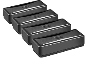 Amazon Basics Effaceur pour tableau blanc, Lot de 4, noir