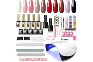 Coscelia Kit Professional semi - permanent Nail 36W U - V / LED unas Nail Dryer 10 pieces semi - permanent Nail Cream immersion 8ml base top manucure package