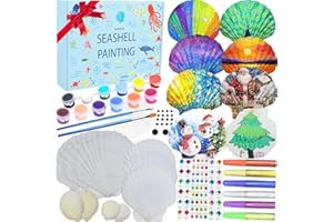 Lanwexy Sea Shell Painting Kit for Kids DIY Painting Present for Girls Boys Art and Craft Kits for Age 4 5 6 7 8 9 10 11 12 13 Year Old Birthday Day Father Day Gifts Halloween