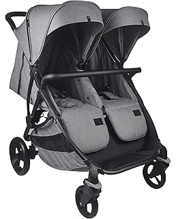 black double pram