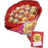 Chupa Chups Lutscher Blumenstrauss, Lollipop-Strauss mit 19 Lollis in sechs Sorten, Geschenk-Idee für Geburtstag, Jahrestag, 